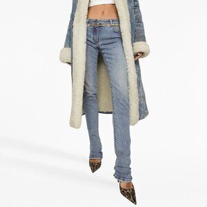 NEW NWT AUTHENTIC DOLCE & GABBANA LOW RISE BOOT CUT JEANS TIGHT RIGID DENIM sz 2